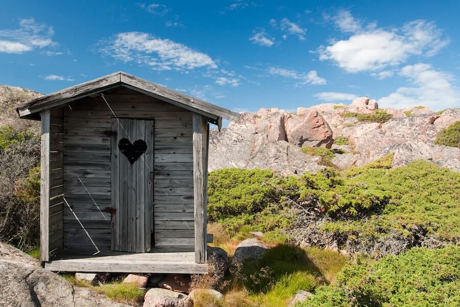 open shed on mountain backdrop as shed storage 