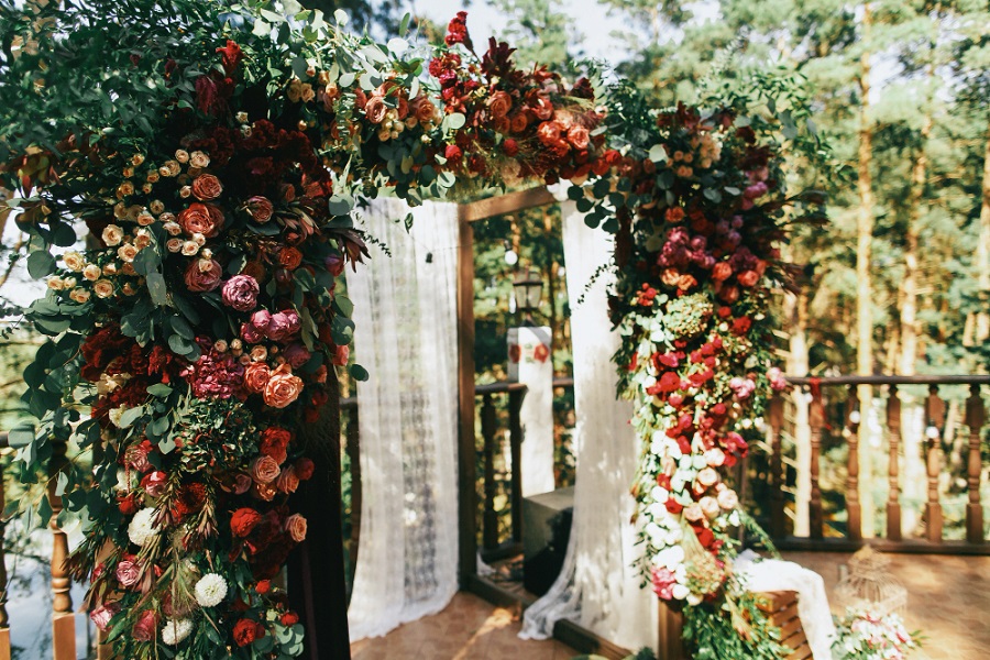 floral archway for low-maintenance garden 