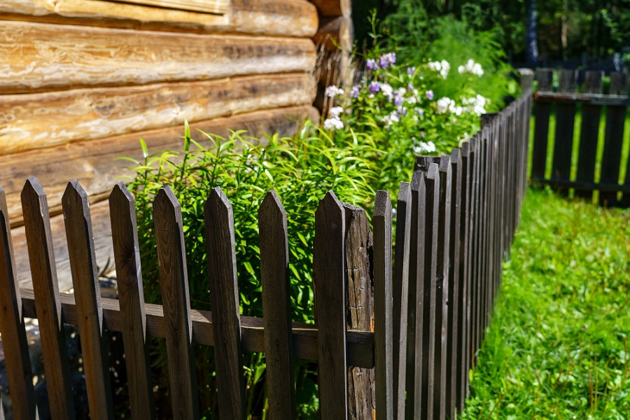 picket fencing for low-maintenance garden 